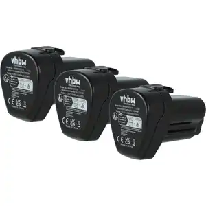 vhbw 3x Akku kompatibel mit Metabo KPA 10.8 400, PowerLed 12, PowerImp...