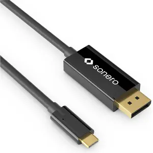 Sonero USB Typ C   DisplayPort (1.50 m), Videokabel, Schwarz günstig