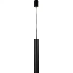 LICHT-ERLEBNISSE Moderne Hängelampe EYE Schwarz Metall rund Ø40cm schm...