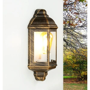 Licht-Erlebnisse Außenwandleuchte IP44 E27 Kupfer antik Glas Aluminium...