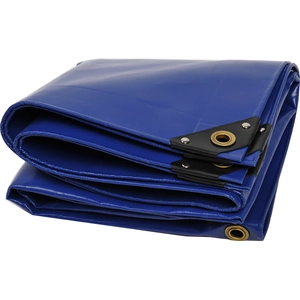 NEMAXX® Abdeckplane 450 g/m² 5×5 m Blau Alu-Ösen wasserdicht UV-fest günstig