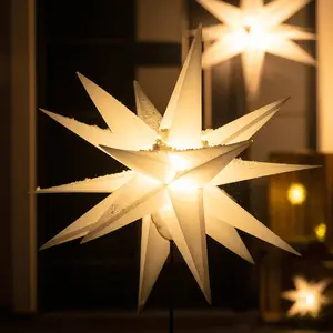 LED-Stern für außen, mit Erdspieß, Ø 55 cm, weiß