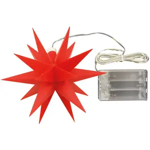 Innendeko - 18-zackiger Stern Ø 12 cm rot