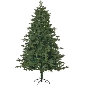 HOMCOM künstlicher Weihnachtsbaum 1,8 m Tannenbaum PVC PE mit Metallst...