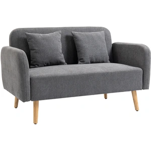 HOMCOM Doppelsofa Loveseat mit Kissen, einstellbare Fußrasten, samtar... günstig