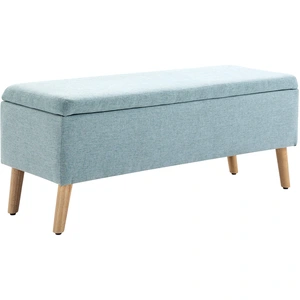 HOMCOM Sitzbank Hellgrün Polsterbank mit Stauraum 110x39x45cm aus lein... günstig