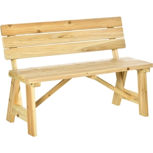 Outsunny Gartenbank 2-Sitzer Parkbank aus Holz bis 220 kg, Terrassenba... günstig