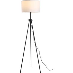 HOMCOM Stehlampe Moderne Standleuchte E27, Stahl & Polyester, Schwarz & Weiß, 37x37x152cm, stilvolle Beleuchtung für Wohnzimmer & Schlafzimmer Aosom.de günstig