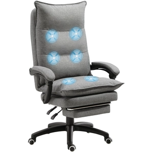 HOMCOM Vinsetto Massage Bürostuhl ergonomisch mit einziehbarer Fußstüt... günstig