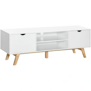 HOMCOM TV Schrank, TV-Kommode, Schrankelement mit Schubladen und Offene Regale, MDF, Weiß, 150 x 39 x 50 cm Aosom günstig