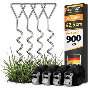 MONZANA® 4 Bodenanker Trampolin 42,5cm 5 Windungen 900kg Verstellbare ... günstig
