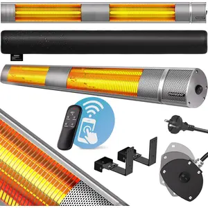 MONZANA® Infrarot Heizstrahler 3000W für Terrasse & Outdoor Silber günstig