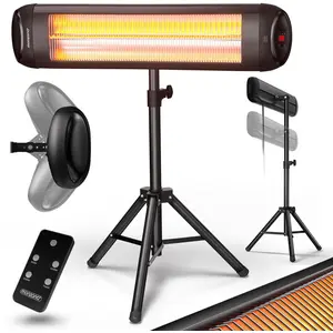 MONZANA® Infrarot Heizstrahler 2500W mit Teleskopständer Schwarz