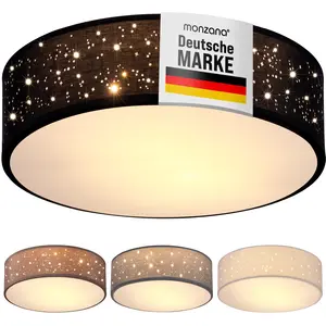 MONZANA® Deckenlampe Sternenhimmel Wohnzimmer Schlafzimmer E27 Schwarz...