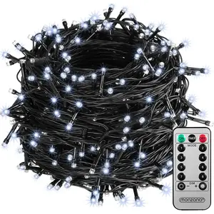 MONZANA® LED Lichterkette 400 LED 40m Kaltweiß schwarzes Kabel