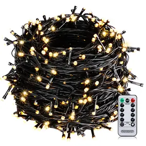MONZANA® LED Lichterkette 600 LED 60m Warmweiß schwarzes Kabel