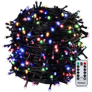 MONZANA® LED Lichterkette 600 LED 60m Bunt schwarzes Kabel