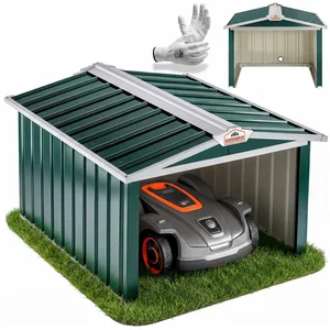 Gardebruk Mähroboter-Garage, Satteldach Metall 86x100x63cm Witterungsbeständig 4x Erdanker Carport günstig