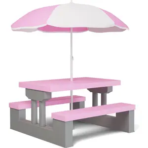 SPIELWERK Kindersitzgruppe mit Sonnenschirm Rosa günstig