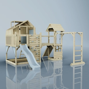 PolarPlay OutdoorToys Spielturm Luna aus Holz in Blau günstig