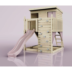 PolarPlay OutdoorToys Stelzenhaus Polarstern aus Holz in Rosa Altrosa günstig