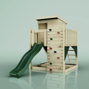 PolarPlay OutdoorToys Stelzenhaus Polarlicht aus Holz in Grün Dunkelgrün günstig