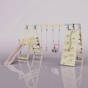 PolarPlay OutdoorToys Klettergerüst Schmetterling aus Holz in Rosa Altrosa günstig