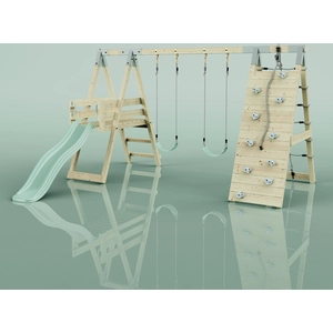 PolarPlay OutdoorToys Klettergerüst Frosch aus Holz in Grün Mintgrün günstig