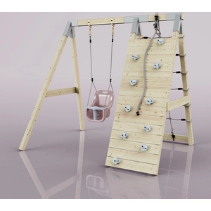 PolarPlay OutdoorToys Klettergerüst Schneehase aus Holz in Rosa Altrosa günstig