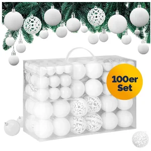Casaria Weihnachtsbaumkugel (100 St), Weihnachtskugeln 100er Set Weihn...