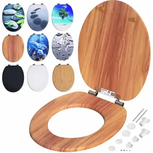 CASARIA WC Sitz mit doppelter Absenkautomatik Holz günstig