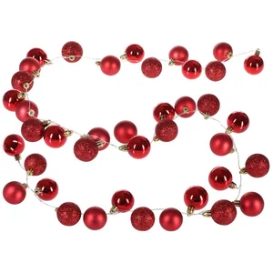 Casaria Lichterkette, LED Lichterkette 40 Weihnachtskugeln 2 m Innen A...