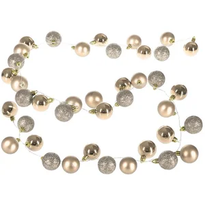 Casaria Lichterkette, LED Lichterkette 40 Weihnachtskugeln 2 m Innen A...