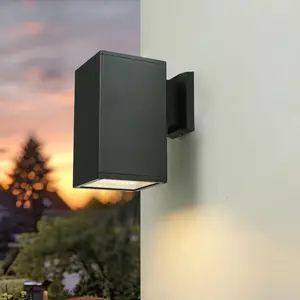 LICHT-ERLEBNISSE Außenlampe Anthrazit IP54 E27 Glas Metall Modern Auße...