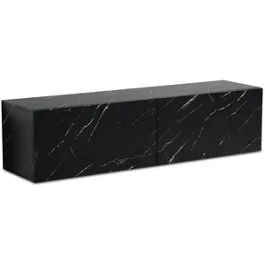 WOHNLING WL6.863 Lowboard Hängend Marmor-Optik Schwarz 120 cm x 30 cm x 30 cm günstig