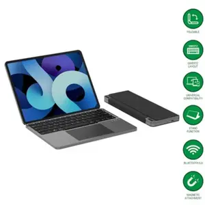 4smarts Universal Wireless Tastatur Foldable QWERTZ, silber
