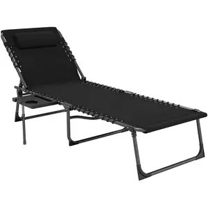 Outsunny Sonnenliege klappbar Gartenliege mit Kopfkissen, Liegestuhl m... günstig