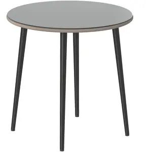 Outsunny Gartentisch Stahl 80 x 80 x 74 cm Buffettisch mit Stahlrahmen, PE-Rattan-Rand, verstellbaren Füßen, 4 Personen Campingtisch Balkontisch Outdoor Esstisch für Garten, Terrasse, Balkon, Grau Aosom günstig