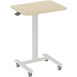 Vinsetto Stehpult Höhenverstellbar Computertisch 65 x 48 cm Mobiler Laptoptisch, Steh-Sitz Schreibtisch mit Handkurbel 68-108 cm Gelb Aosom günstig