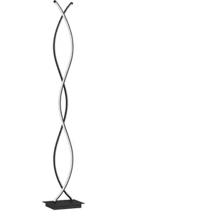 HOMCOM LED Stehlampe Wohnzimmer Dimmbar Stehleuchte mit Fußschalter, 144 cm Standleuchte Standlampe mit Doppelter Spiralenform für Schlafzimmer Wohnzimmer Schwarz Aosom günstig