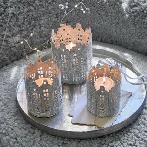 LOBERON Mirabeau Weihnachtsfigur Kerzenhalter 3er Set Jørnvik antikgra...
