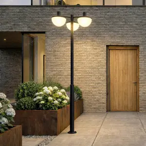 Lucande LED-Außenleuchte Toras, schwarz, 3-flg., CCT dimmbar