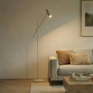 Lindby Stehleuchte Vilo, beige, 153 cm, GU10, beweglich günstig