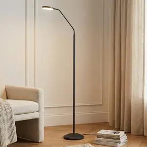 Lindby LED-Akku-Stehleuchte Elvyn, schwarz, verstellbar günstig