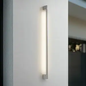 Lindby LED-Außenwandleuchte Neano, 120 cm, steingrau, IP54