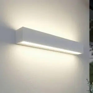 Lucande LED-Außenwandlampe Lengo, 50cm, weiß, up/down, 3000K