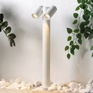 Prios Wegeleuchte Tulimar, 2-flg., 60 cm, weiß, IP65