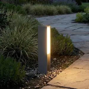 Lucande LED-Sockelleuchte Teerk, Höhe 30 cm, anthrazit, IP65