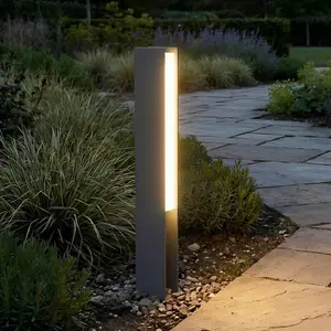 Lucande LED-Sockelleuchte Teerk, Höhe 50 cm, anthrazit, IP65