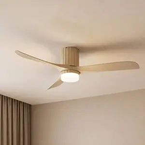 Lucande LED-Deckenventilator Novri, beige, Ø 132 cm, CCT günstig